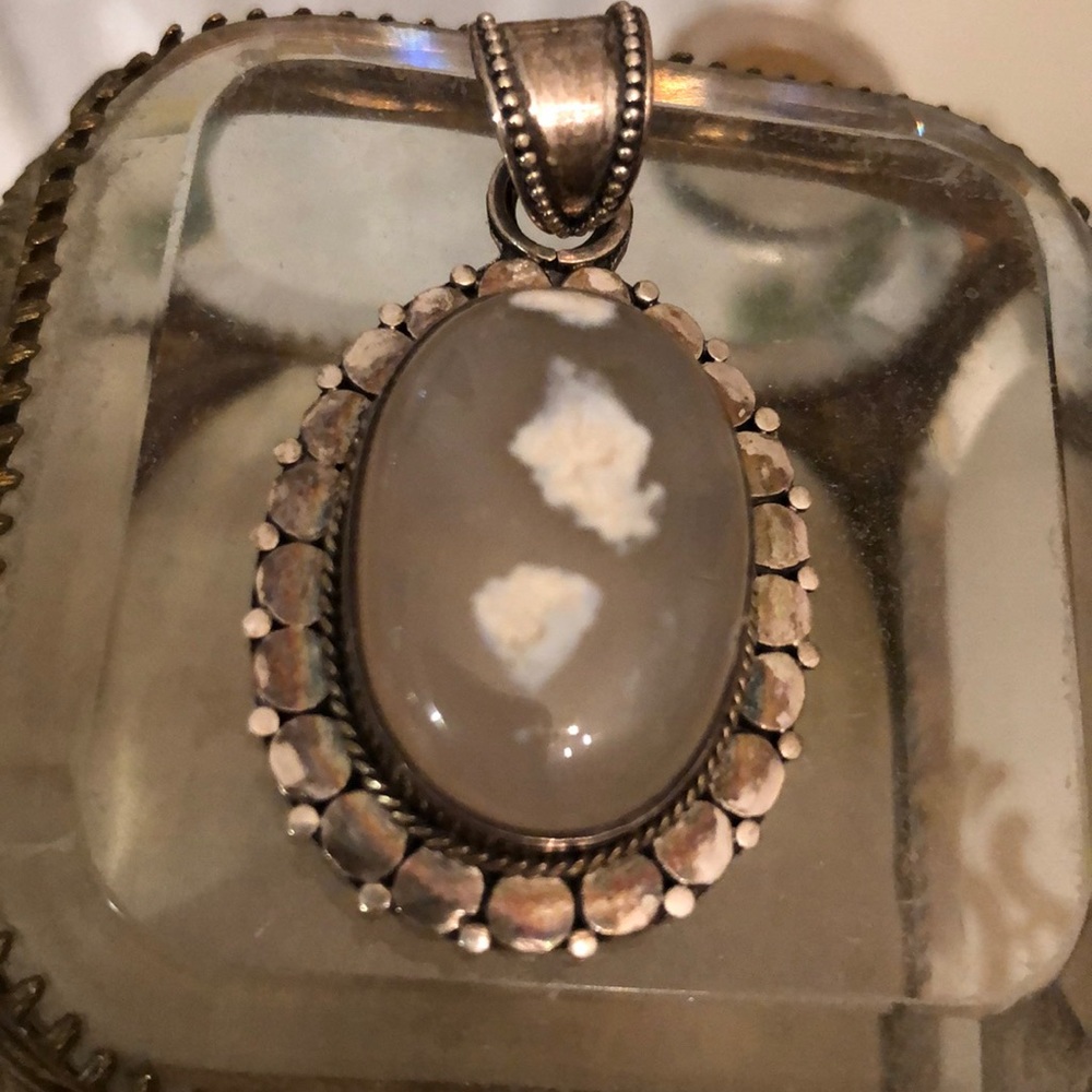 Sterling silver 925 agate pendant